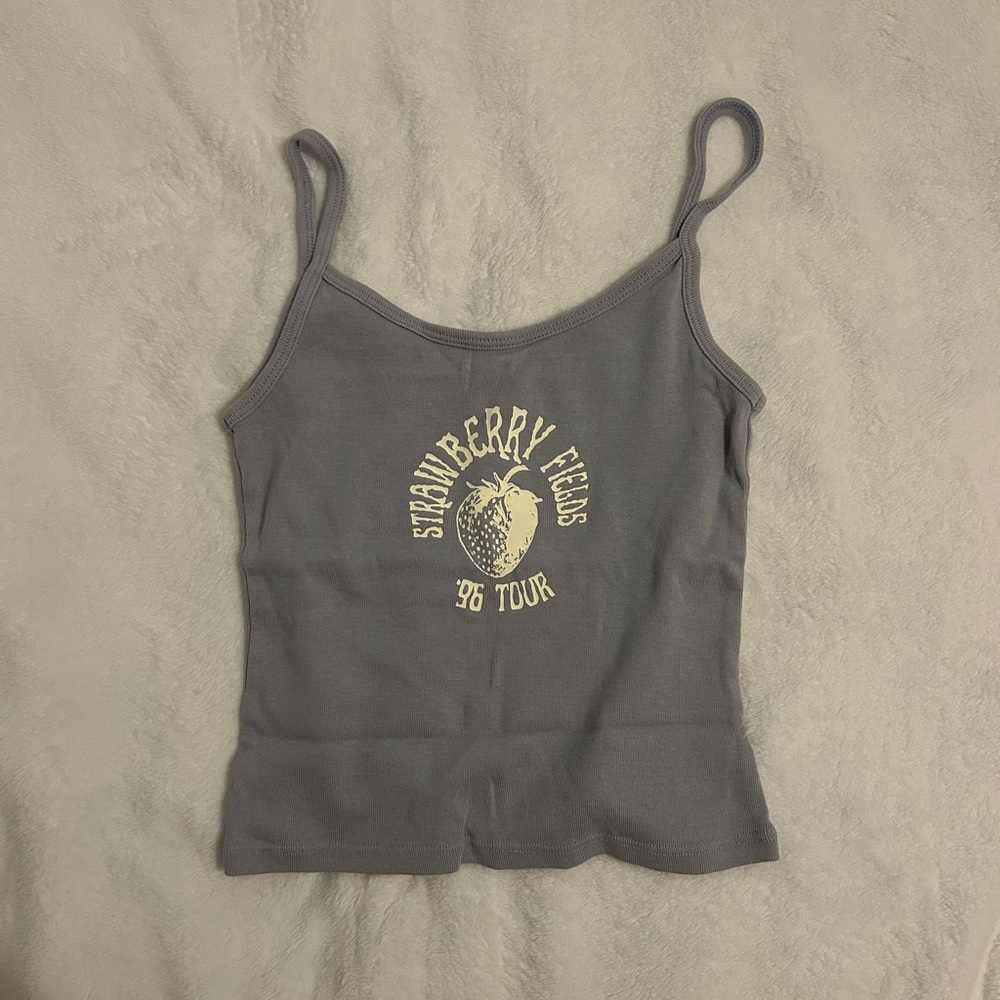 Brandy Melville - John Galt Blue Strawberry Fields tank